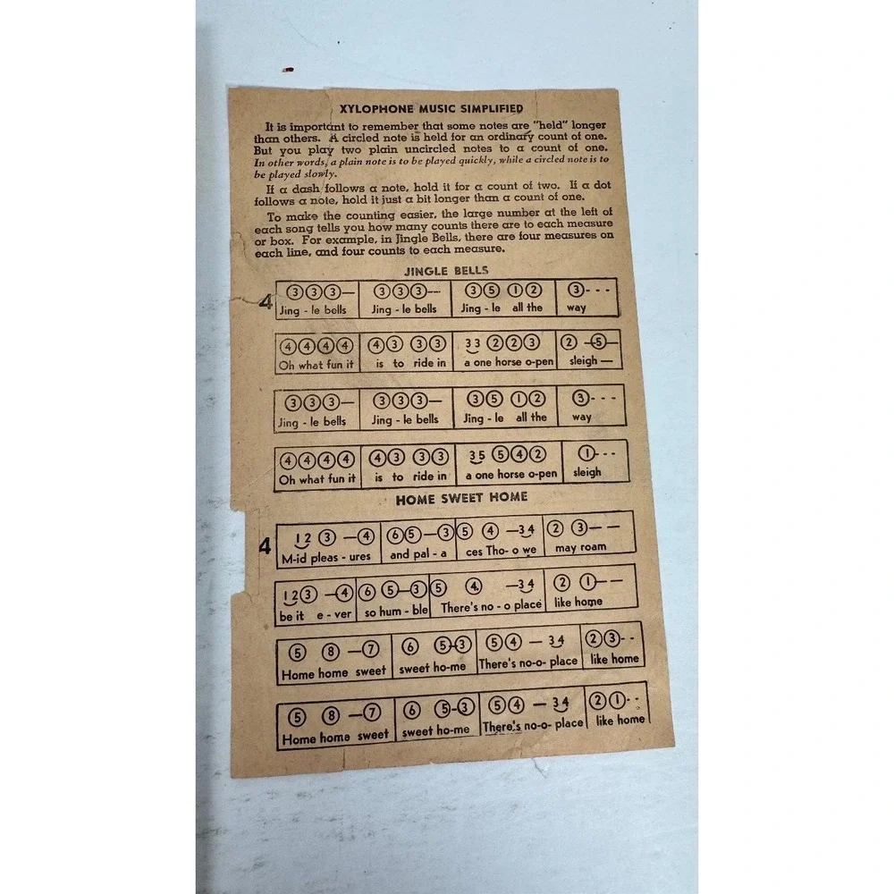 Sing-A-Song Playerbook Sam See 1947 Xylophone Music McLoughlin Bros w/ Mallet